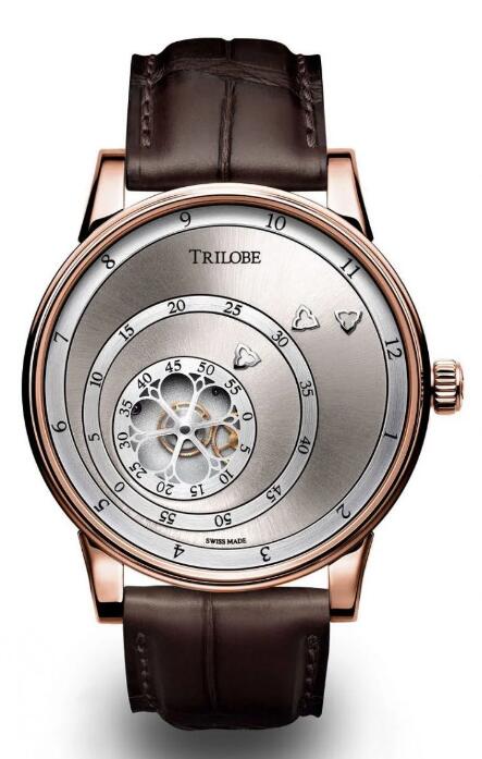 Trilobe Les Matinaux Rose Gold Sunray Silver LM07AS Replica Watch